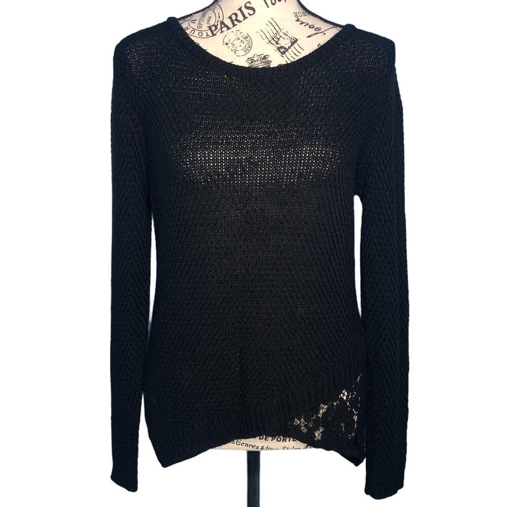 Brixon Ivy (S) Darla Lace Asymmetric Hem Sweater - Stitch Fix Hi Lo Pullover